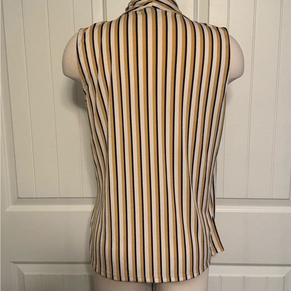 Adrianna Papell Brown Tan Wrap Blouse - Picture 4 of 6